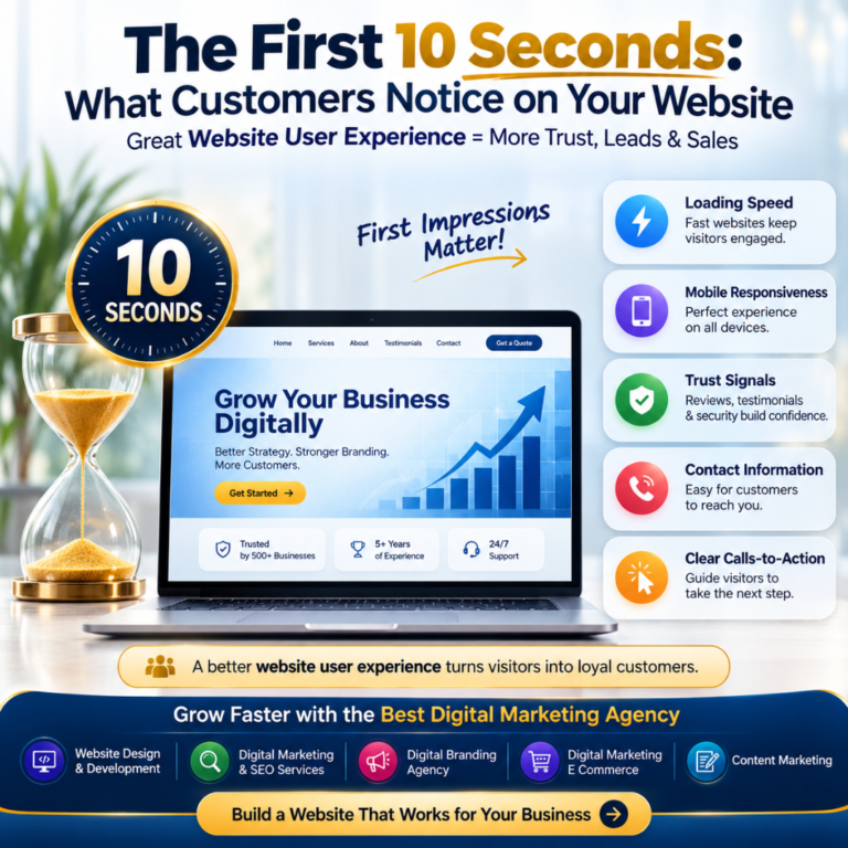 The First 10 Seconds: What Customers Notice on Your Website